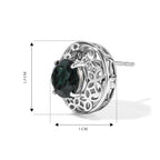 D'Joy Alexandrit Quarz Triplette Ohrringe 925 Silber Rhodiniert ca. 4.62 ct
