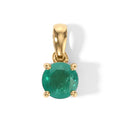 D'Joy Smaragd-Quarz Triplette Anhänger 925 Silber 750 Vergoldet ca. 1.22 ct