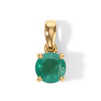 D'Joy Smaragd-Quarz Triplette Anhänger 925 Silber 750 Vergoldet ca. 1.22 ct