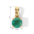 D'Joy Smaragd-Quarz Triplette Anhänger 925 Silber 750 Vergoldet ca. 1.22 ct