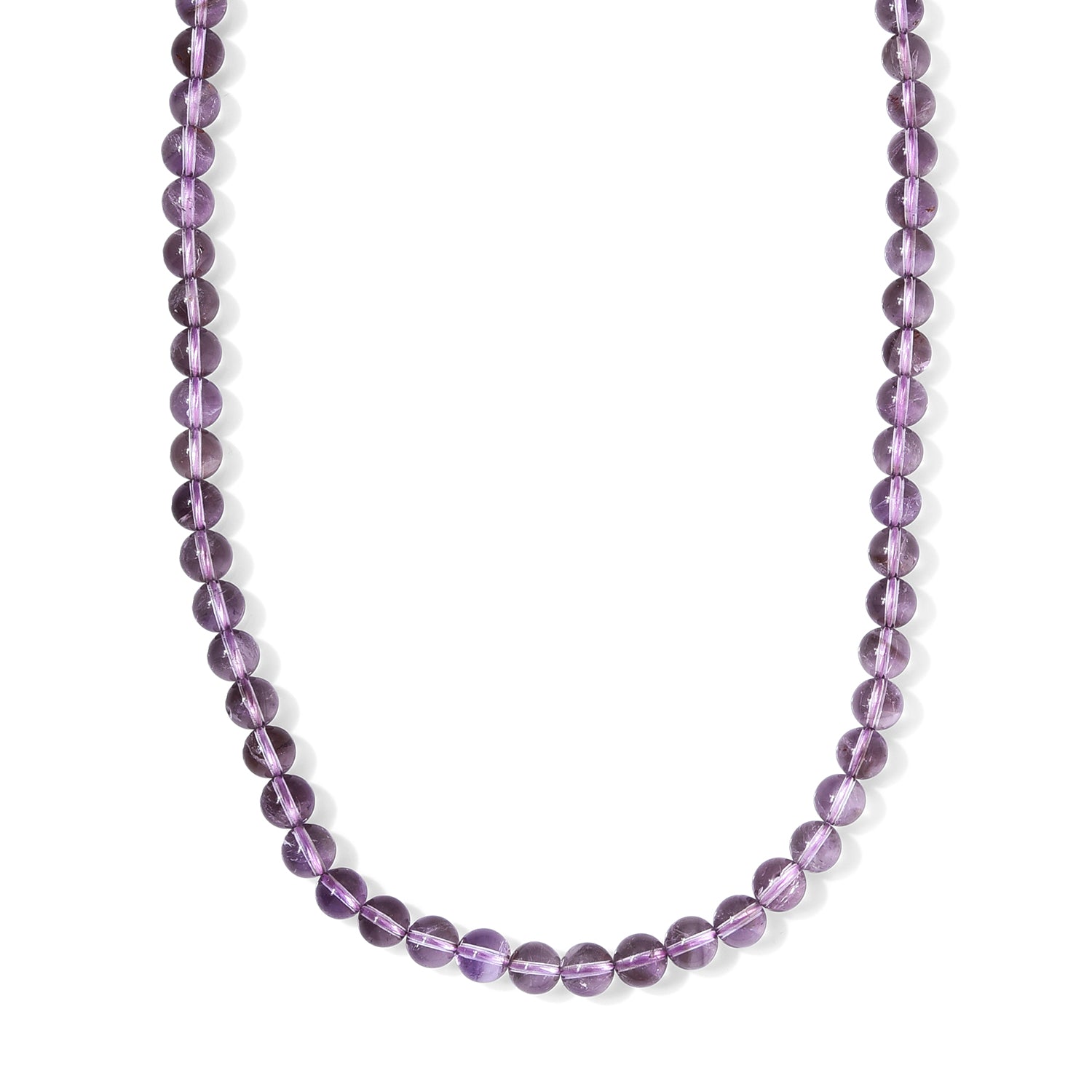 D'Joy Rose de France Amethyst Halskette ca. 50 cm 925 Silber Rhodiniert ca. 120,00 ct.