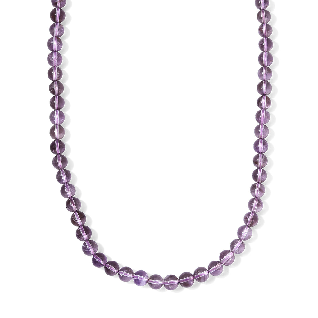 D'Joy Rose de France Amethyst 50+5cm Halskette, 925 Silber rhodiniert - 120 ct.