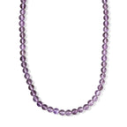 D'Joy Rose de France Amethyst 50+5cm Halskette, 925 Silber rhodiniert - 120 ct.