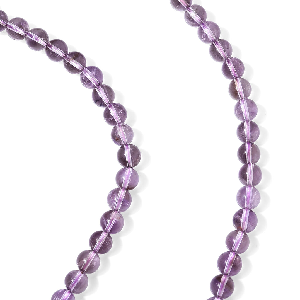 D'Joy Rose de France Amethyst 50+5cm Halskette, 925 Silber rhodiniert - 120 ct.