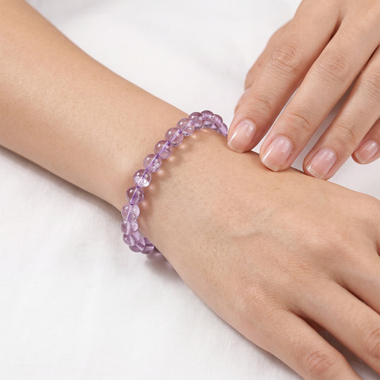 Rose de France Amethyst Armband 18 cm ca. 45,00 ct.