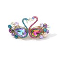 Alloy Hair Clip, with magic color crystal&glass, in gold plating