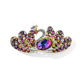 Alloy Hair Clip, with magic color crystal&glass, in gold plating 192.00 ct