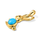 EVER TRUE Sleeping Beauty Türkis, Schwarzer Spinell Anhänger Reine Bronze ca. 2,54 ct.