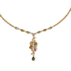 GP Trionfo Kollektion - AA Mehrfarbige-Turmalin Halskette ca. 45 cm 925 Silber 750 Gelbgold vermeil ca. 4.82 ct