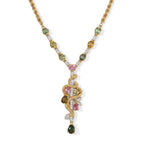 GP Trionfo Kollektion - AA Mehrfarbige-Turmalin Halskette ca. 45 cm 925 Silber 750 Gelbgold vermeil ca. 4.82 ct