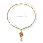 GP Trionfo Kollektion - AA Mehrfarbige-Turmalin Halskette ca. 45 cm 925 Silber 750 Gelbgold vermeil ca. 4.82 ct