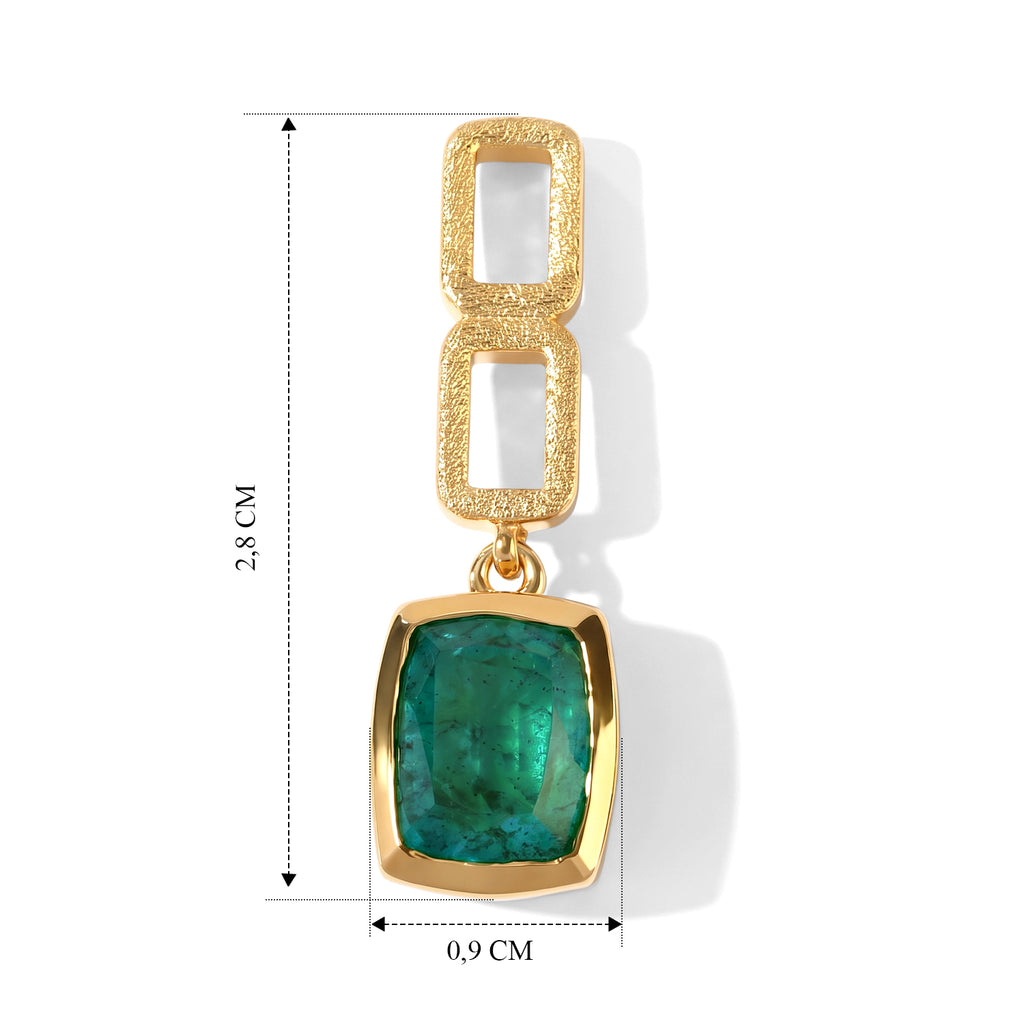 EVER TRUE Smaragd-Quarz Triplette Ohrringe Reine Bronze ca. 5.27 ct