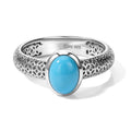 D'Joy Sleeping Beauty Türkis Ring 925 Silber Rhodiniert (Größe 17.00) ca. 1,15 ct
