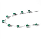 EVER TRUE Smaragd-Quarz Triplette Halskette ca. 45 cm 316L Edelstahl ca. 21,83 ct.
