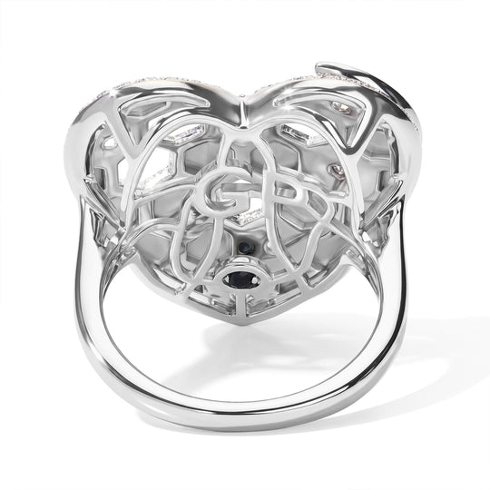 GP Trionfo Kollektion - Weißer Zirkon Ring 925 Silber Rhodiniert und 750 Gelbgold Vermeil (Größe 19.00) ca. 0.76 ct