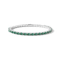 D'Joy AAA Smaragd Armreif ca. 19 cm 925 Silber Rhodiniert ca. 9,3. (7-10 Werktage Lieferzeit) 9.32 ct