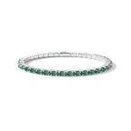 D'Joy AAA Smaragd Armreif ca. 19 cm 925 Silber Rhodiniert ca. 9,3. (7-10 Werktage Lieferzeit) 9.32 ct