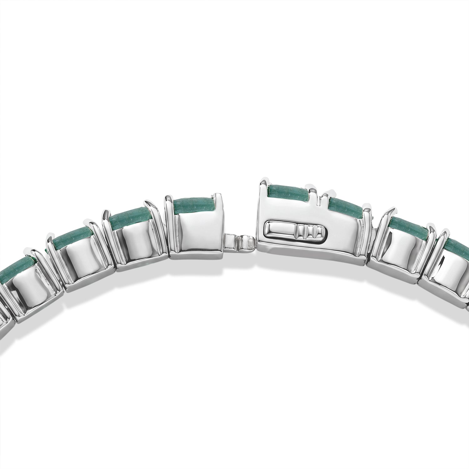 D'Joy AAA Smaragd Armreif ca. 19 cm 925 Silber Rhodiniert ca. 9,3. (7-10 Werktage Lieferzeit) 9.32 ct