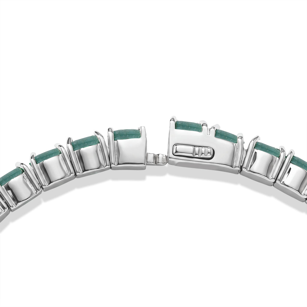 D'Joy AAA Smaragd Armreif ca. 19 cm 925 Silber Rhodiniert ca. 9,3. (7-10 Werktage Lieferzeit) 9.32 ct