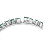 D'Joy AAA Smaragd Armreif ca. 19 cm 925 Silber Rhodiniert ca. 9,3. (7-10 Werktage Lieferzeit) 9.32 ct