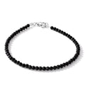 Schwarzer Spinell Armband ca. 19 cm 316L Edelstahl ca. 15,00 ct.