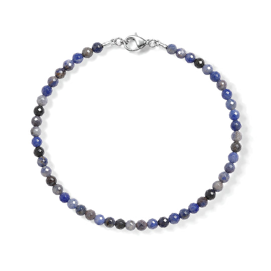 Schwarzer Spinell Armband ca. 19 cm 316L Edelstahl ca. 15,00 ct.