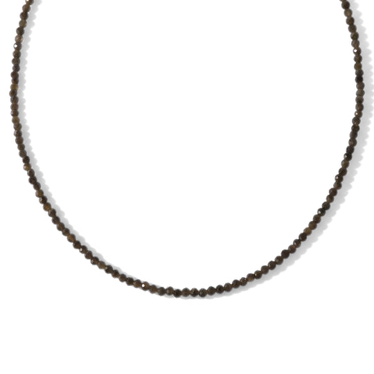 EVER TRUE Goldener Glasachat Halskette ca. 45 cm 316L Edelstahl ca. 25.00 ct