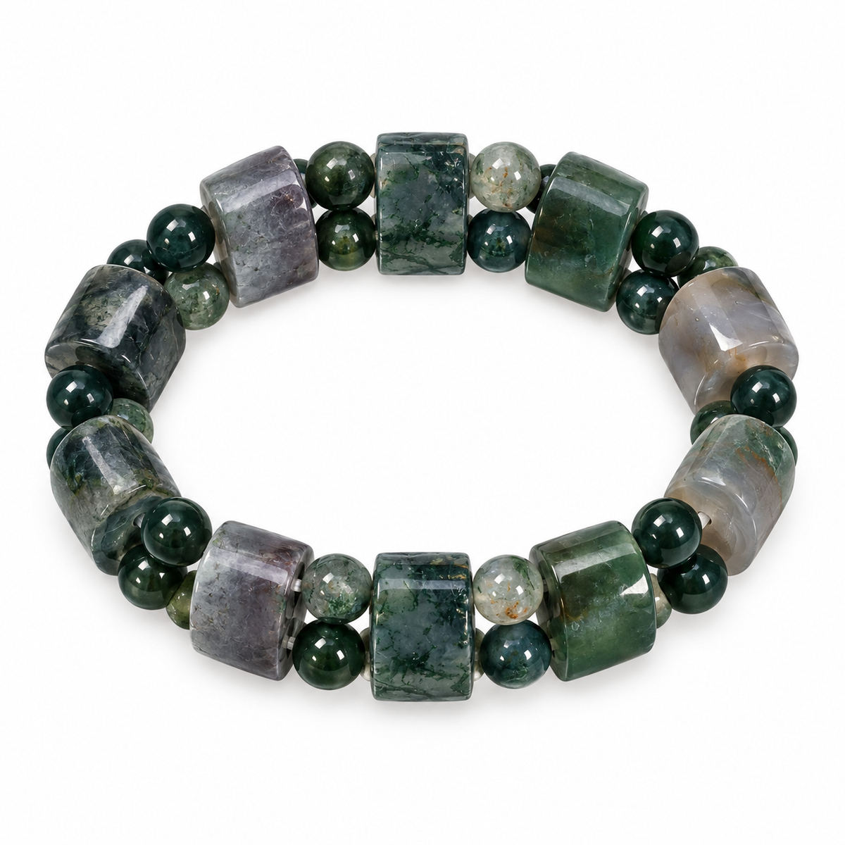 Fancy Erfrischen Mehrfach-Edelstein Armband 18 cm ca. 91.20 ct