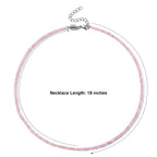 Rosa Morganit Halskette ca. 45 cm 316L Edelstahl (10-15 Werktage Lieferzeit) ca. 36,00 ct.