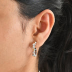 GP - Kanchanaburi Blauer Saphir Ohrringe 925 Silber Dreifarbig  ca.