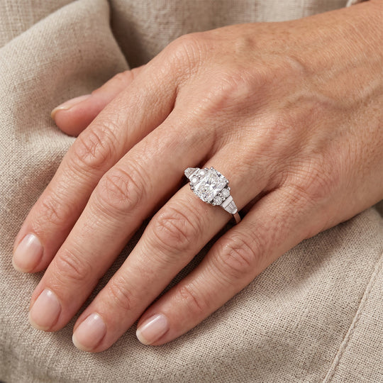 D'Joy Moissanit Ring, 925 Silber rhodiniert - 1,31 ct.