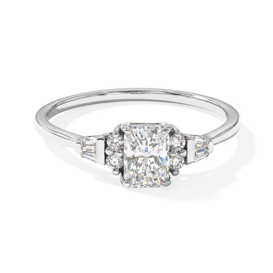 D'Joy Moissanit Ring, 925 Silber rhodiniert - 1,31 ct.