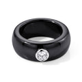 LUXURIANT DIAMOND - AA Schwarze Jade, Lab Grown Diamant Ring 925 Silber Rhodiniert (Größe 17.00) ca. 7,75 ct