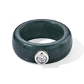 LUXURIANT DIAMOND - AA Olmek Jadeit, Lab Grown Diamant Ring 925 Silber Rhodiniert (Größe 17.00) ca. 7,75 ct