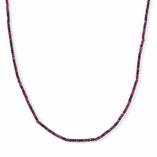 Mehrfarbiger Saphir Halskette ca. 45 cm 316L Edelstahl ca.  23.50 ct