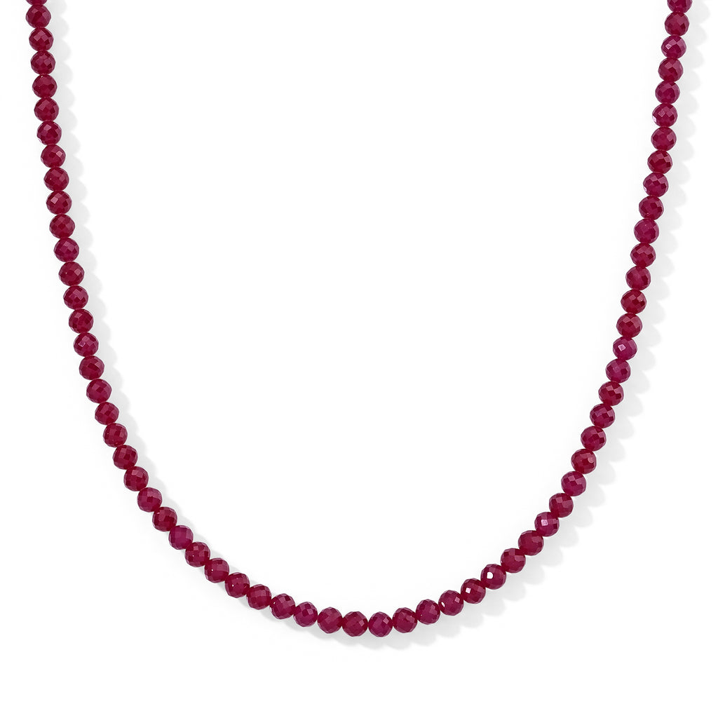 D'Joy Lab Grown Rubin Halskette ca. 50 cm 925 Silber Rhodiniert (10-15 Werktage Lieferzeit) ca. 167,00 ct.