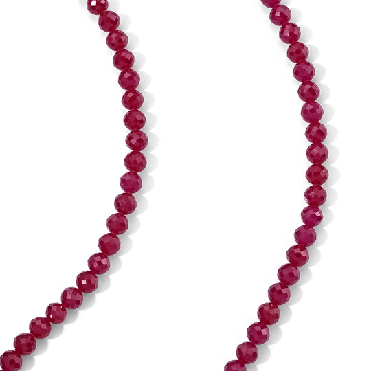 D'Joy Lab Grown Rubin Halskette ca. 50 cm 925 Silber Rhodiniert  ca. 167,00 ct.