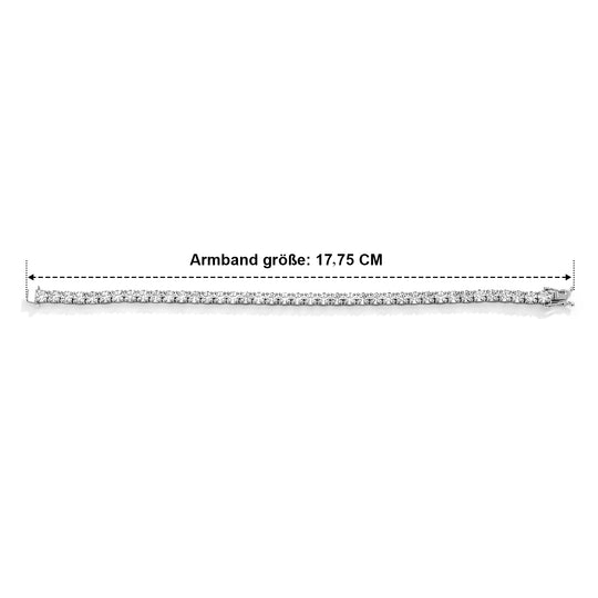 D'Joy Lab Grown Diamant SI-GH Armband ca. 19 cm 925 Silber Rhodiniert ca. 10,00 ct.