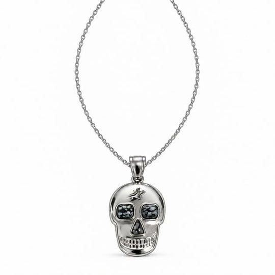 Roter Jaspis Totenkopf-Design Anhänger Reine Legierung ca. 4.38 ct