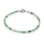 EVER TRUE Grüner Erdbeerquarz Armband ca. 19 cm 316L Edelstahl ca. 12,25 ct.