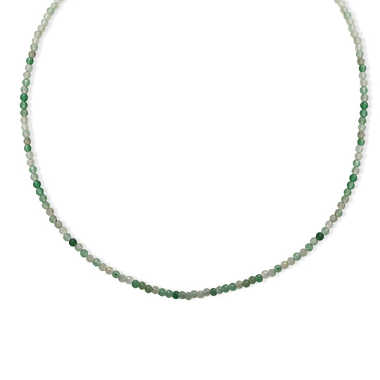 EVER TRUE Goldener Glasachat Halskette ca. 45 cm 316L Edelstahl ca. 25.00 ct