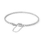 D'Joy Moissanit Armband ca. 19 cm 925 Silber Rhodiniert ca. 2,96 ct.(10-15 Werktage Lieferzeit)  2.43 ct