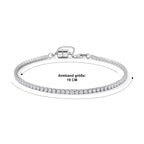 D'Joy 2,43 ct. Moissanit 19+5cm Armband mit Magnetverschluss, 925 Silber rhodiniert