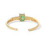 EVER TRUE Smaragd-Quarz Triplette, Weißer Zirkon Armreif ca. 19 cm Reine Bronze ca. 12.55 ct