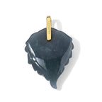 LUXURIANT DIAMOND - EXTREM SELTEN Olmek Jadeit, Lab Grown Diamant Anhänger 925 Silber Gelbgold Vermeil ca. 9.32 ct