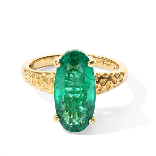 EVER TRUE Smaragd-Quarz Triplette Ring Reine Bronze (Größe 20.00) ca. 5,20 ct