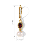 EVER TRUE Süßwasser Perle (6 mm), Mosambik Granat Ohrringe Reine Bronze 4.20 ct