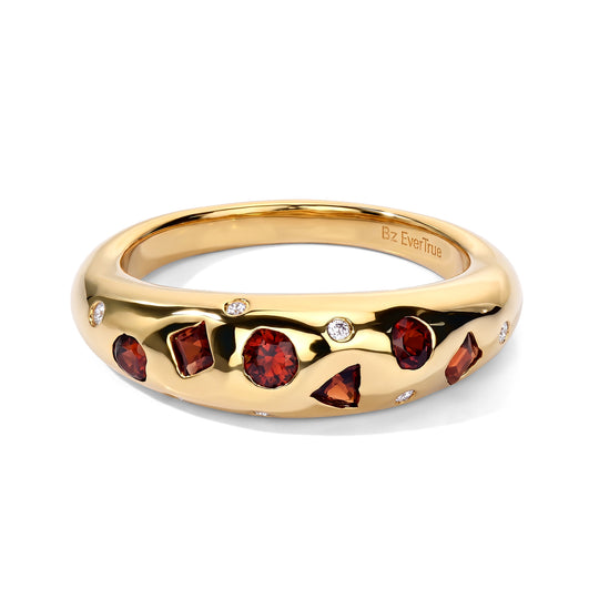 EVER TRUE Mosambik Granat Ring Reine Bronze (Größe 20.00) ca. 0,73 ct