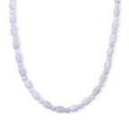 D'Joy EXTREM SELTEN Natürliche Weiße Jadeit Jade Halskette ca. 50 cm 925 Silber Rhodiniert ca. 380.00 ct