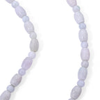 D'Joy EXTREM SELTEN Natürliche Weiße Jadeit Jade Halskette ca. 50 cm 925 Silber Rhodiniert ca. 380.00 ct